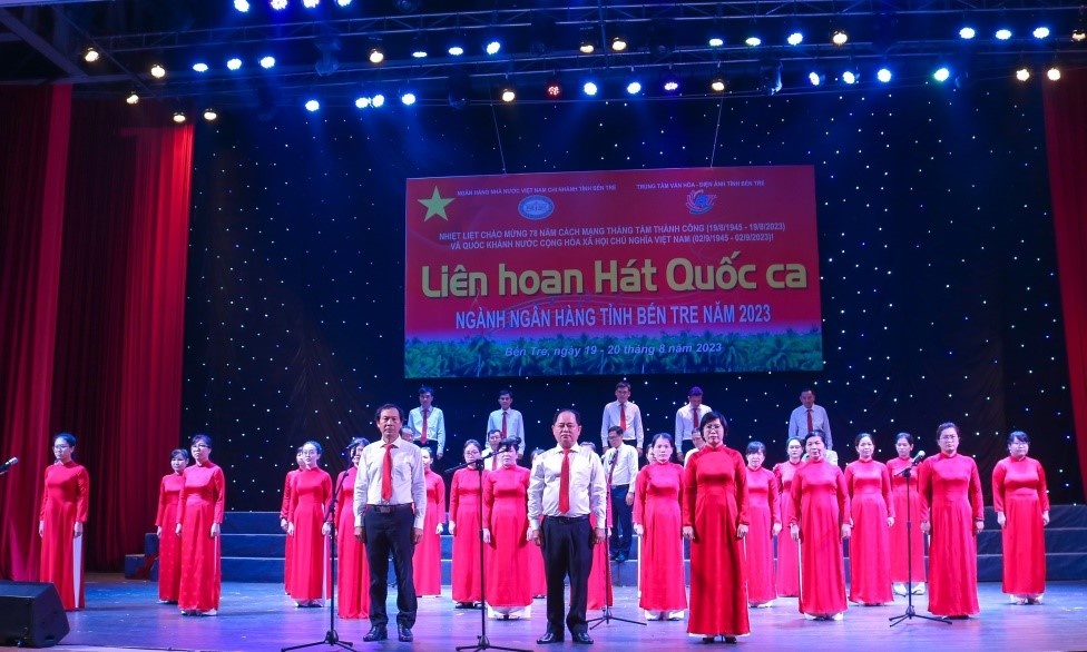 Liên hoan hát Quốc ca ngành Ngân hàng tỉnh Bến Tre năm 2023