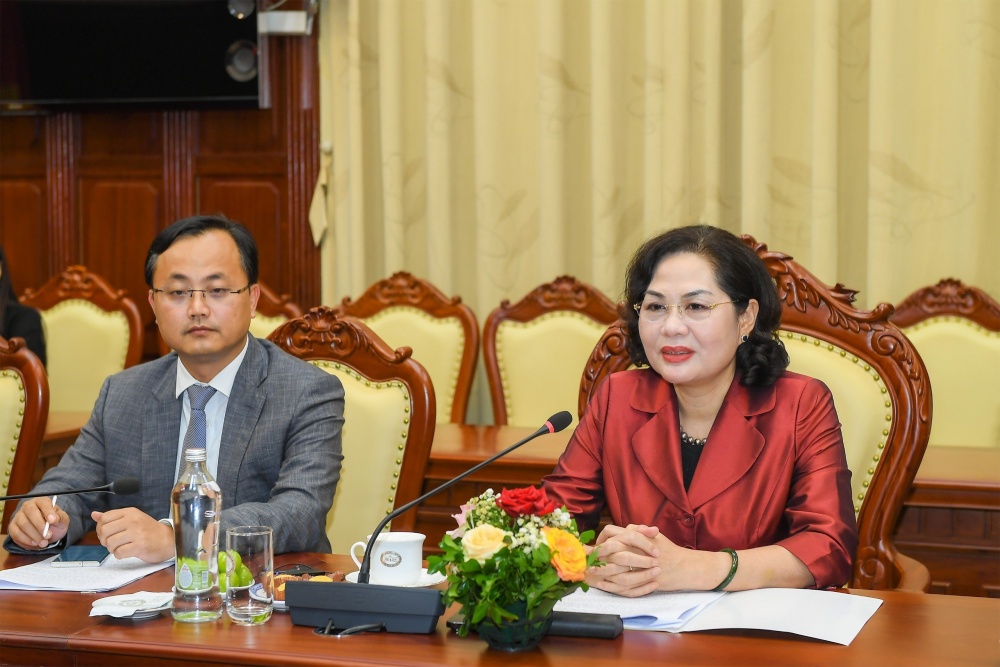 Thống đốc Nguyễn Thị Hồng tiếp Tổng Giám đốc Ngân hàng Thanh toán Quốc tế Agustín Carstens