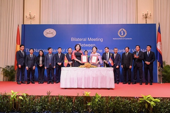 Hội nghị Hợp tác song phương năm 2023 giữa NHNN và NHQG Campuchia