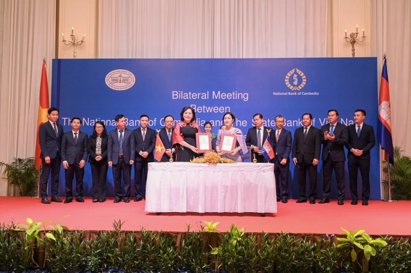 Hội nghị Hợp tác song phương năm 2023 giữa NHNN và NHQG Campuchia