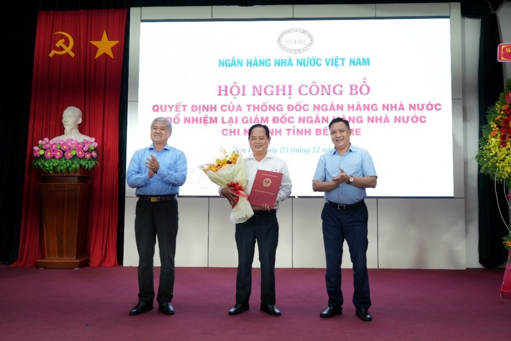 Bổ nhiệm lại Giám đốc Ngân hàng Nhà nước Chi nhánh tỉnh Bến Tre