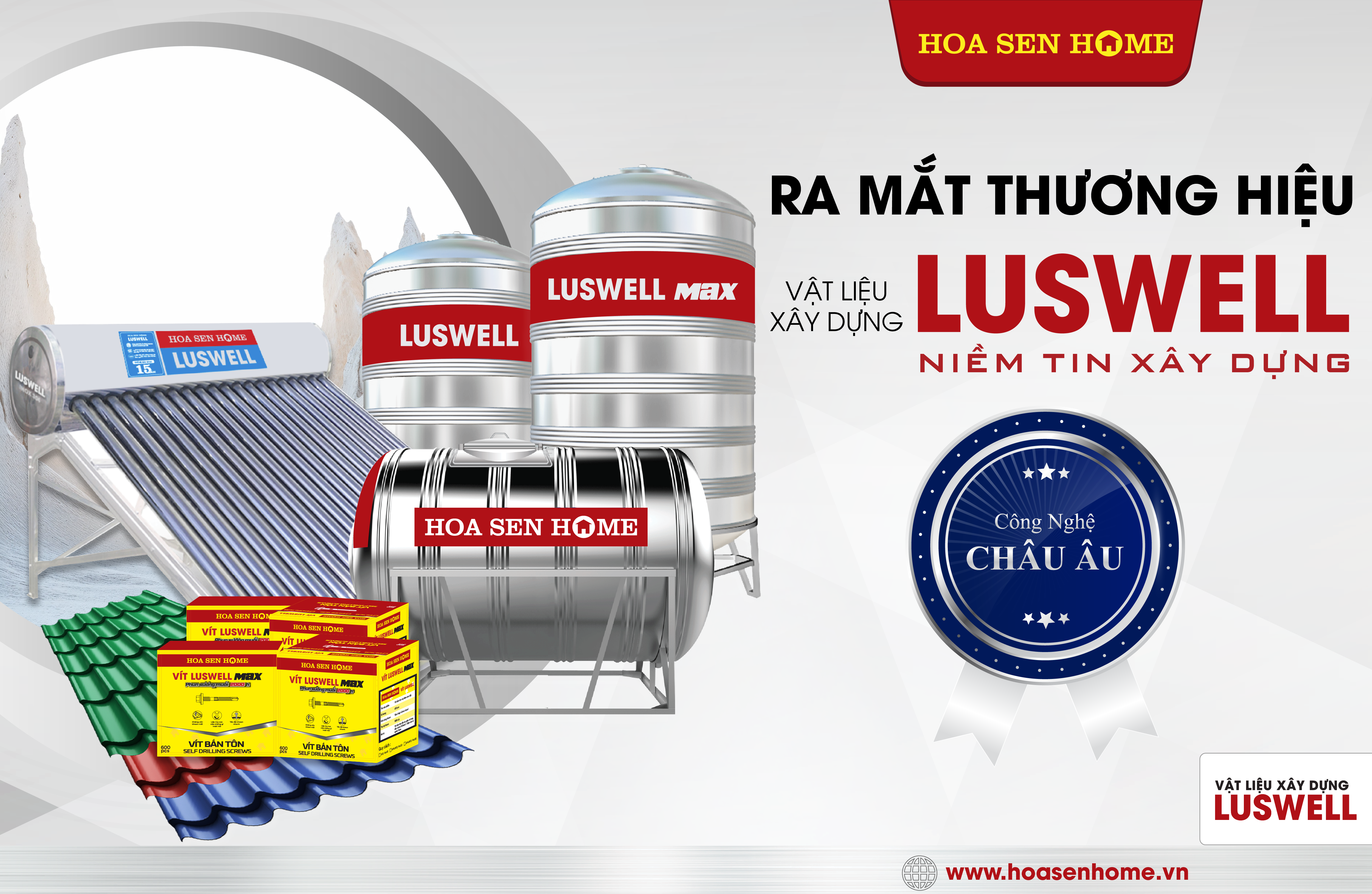 Hoa Sen Home ra mắt loạt sản phẩm vật liệu xây dựng Luswell