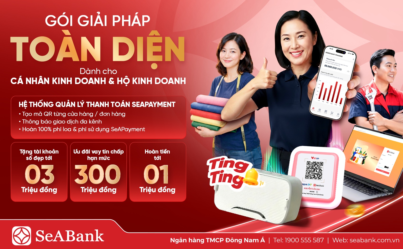 SeABank tung “combo” giải pháp toàn diện giúp hộ kinh doanh số hóa dòng tiền