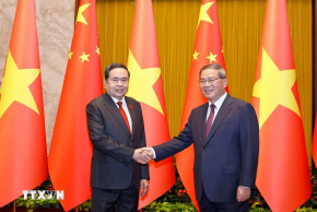 Chủ tịch Quốc hội Trần Thanh Mẫn hội kiến Thủ tướng Quốc vụ viện Trung Quốc Lý Cường